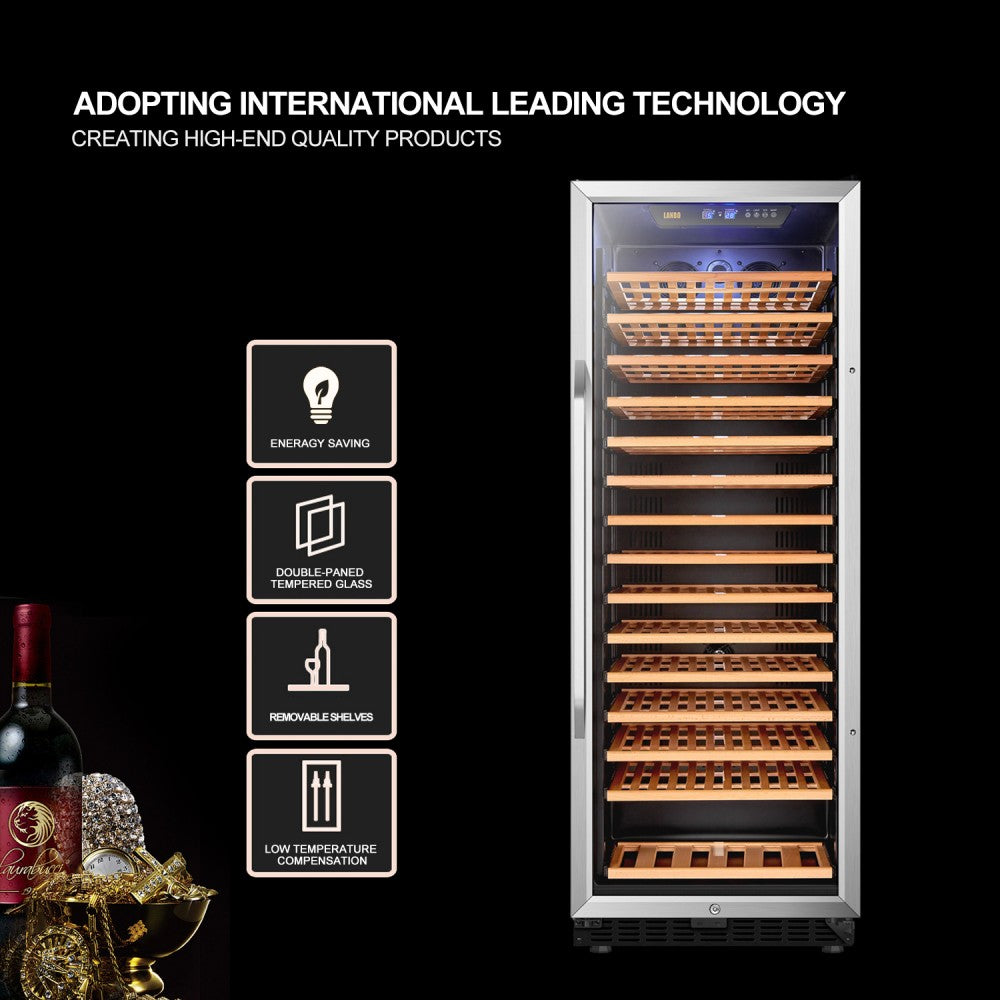 LANBO 149 BOTTLE SINGLE ZONE WINE COOLER LW155S-Wine Coolers-The Wine Cooler Club