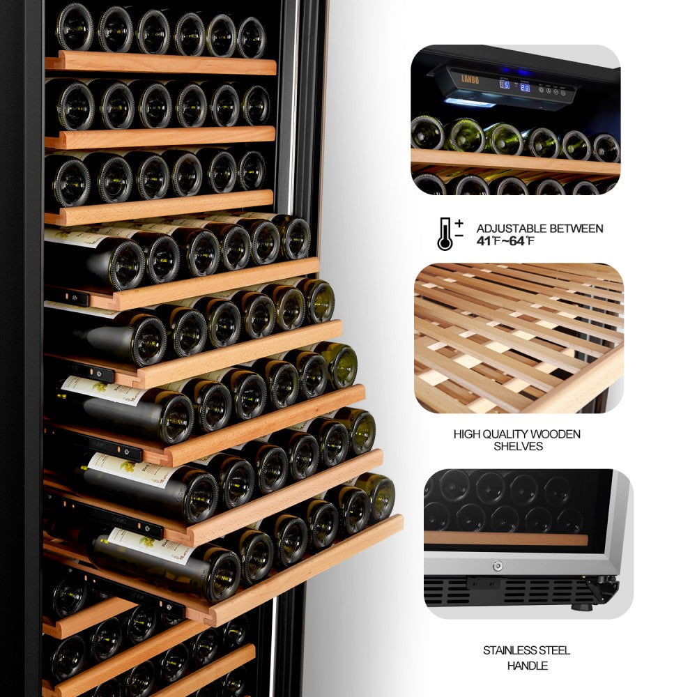 LANBO 149 BOTTLE SINGLE ZONE WINE COOLER LW155S-Wine Coolers-The Wine Cooler Club