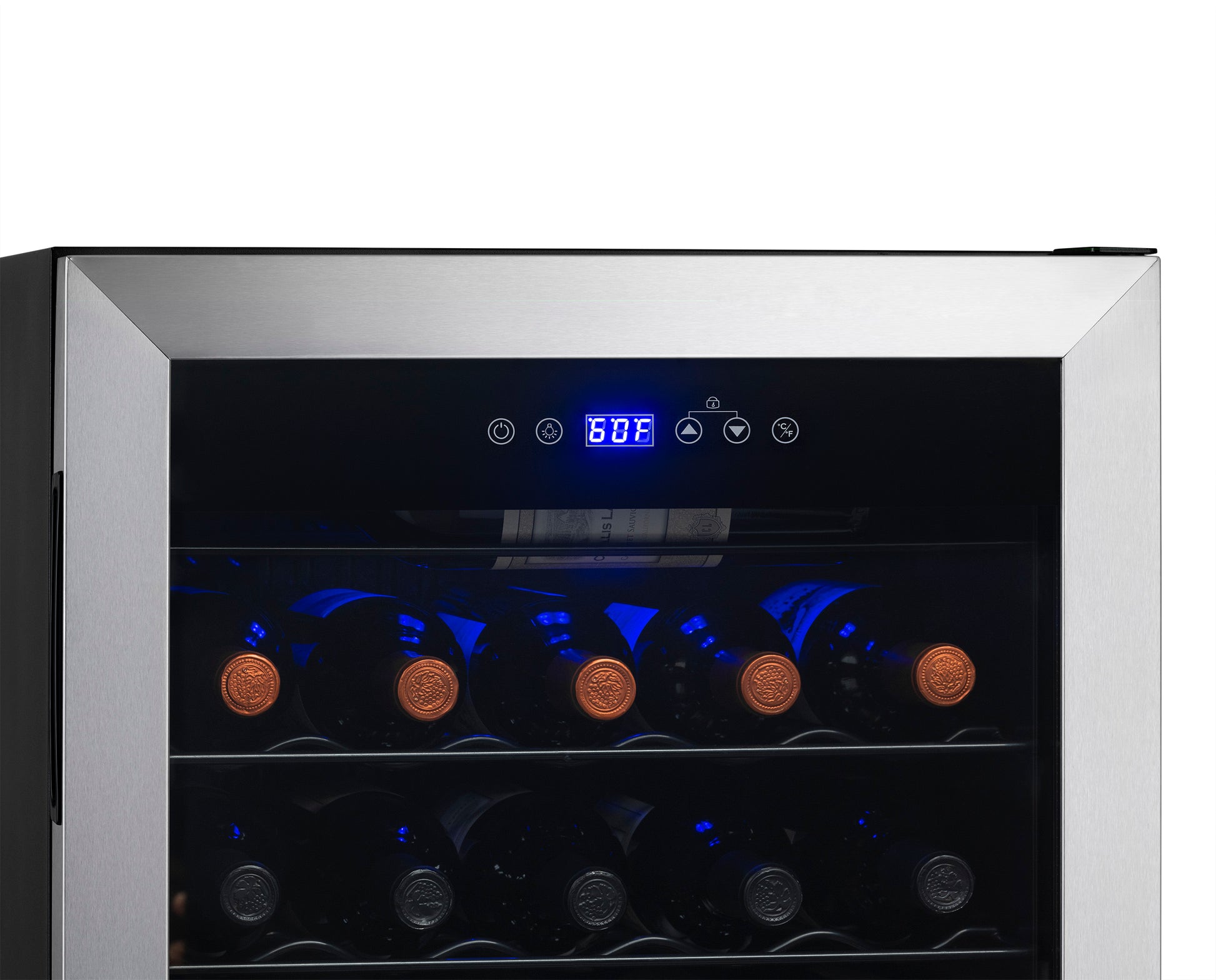 Newair Freestanding 33 Bottle Compressor Wine Fridge in Stainless Steel, Adjustable Racks NWC033SS01-Wine Fridges-The Wine Cooler Club