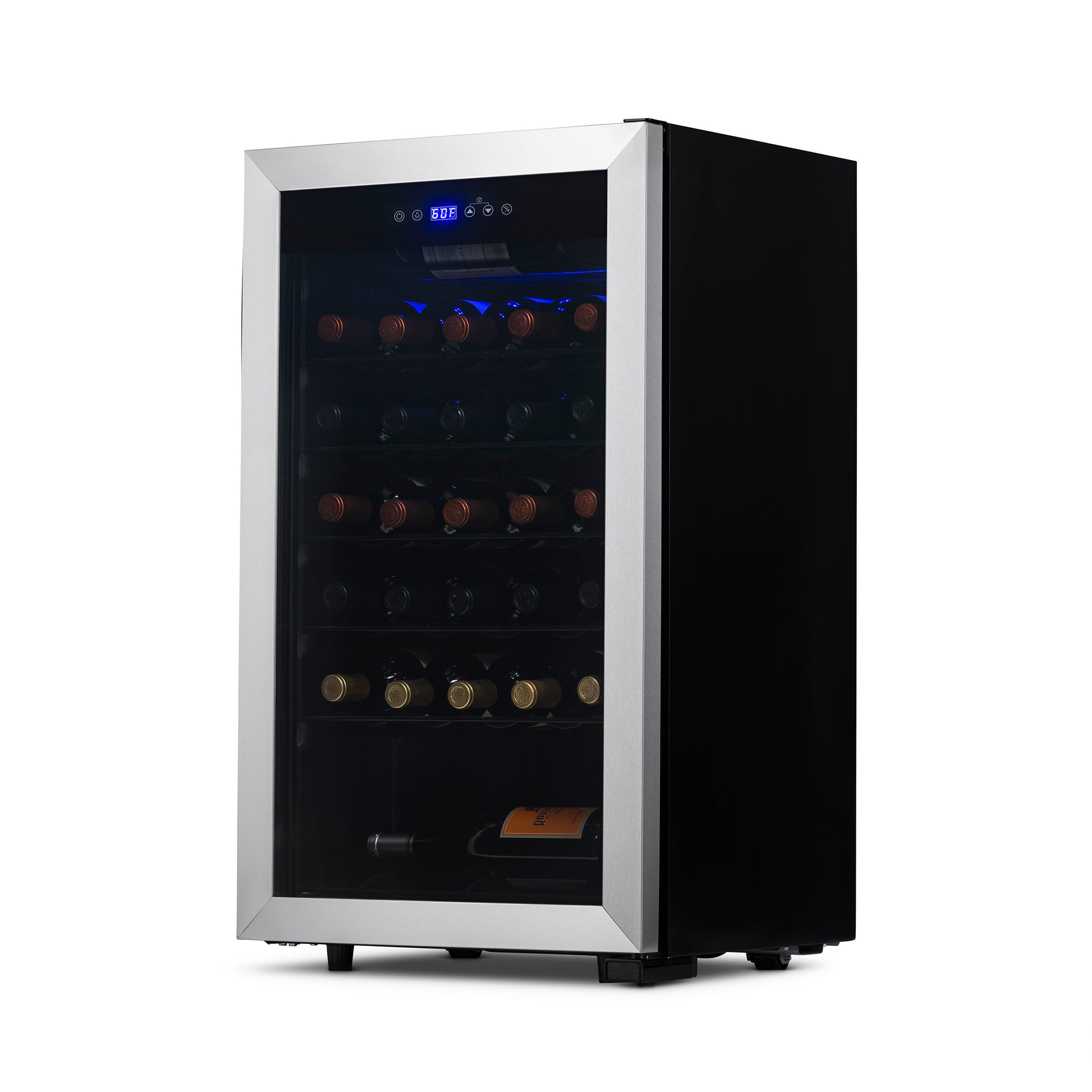 Newair Freestanding 33 Bottle Compressor Wine Fridge in Stainless Steel, Adjustable Racks NWC033SS01-Wine Fridges-The Wine Cooler Club