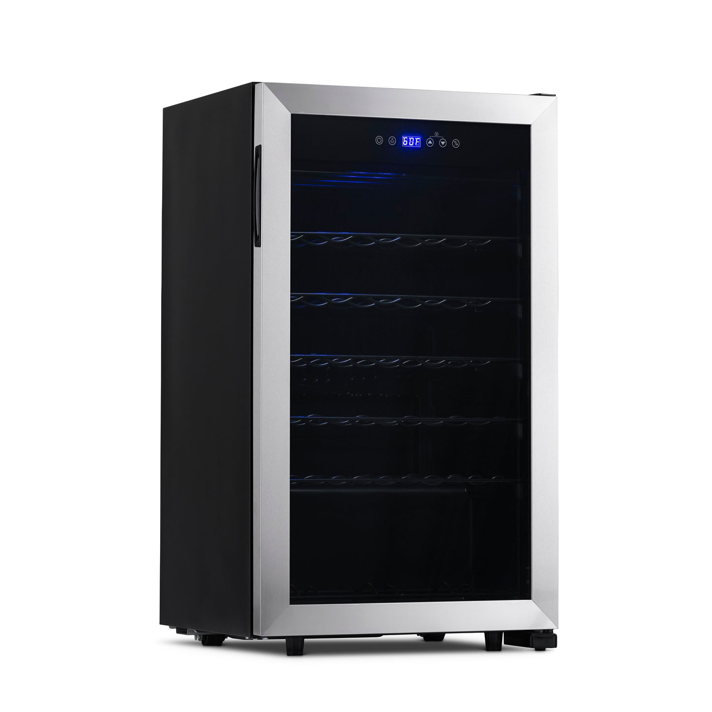 Newair Freestanding 33 Bottle Compressor Wine Fridge in Stainless Steel, Adjustable Racks NWC033SS01-Wine Fridges-The Wine Cooler Club