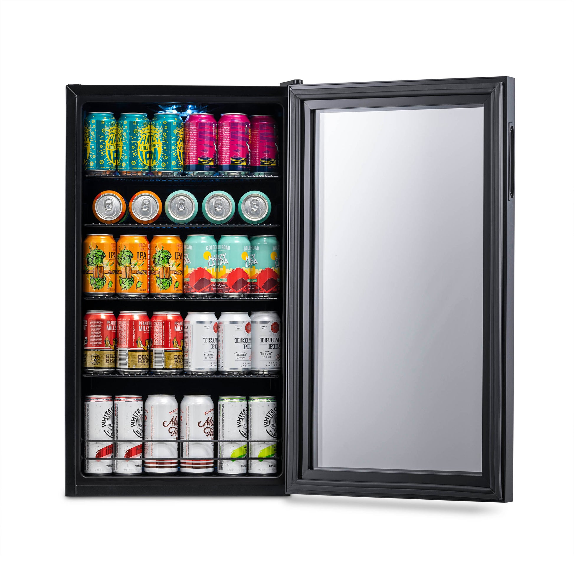 Newair “Beers of the World” Custom Designed Freestanding 126 Can Beer Fridge with SplitShelf™ AB-1200BC1-Beverage Fridges-The Wine Cooler Club