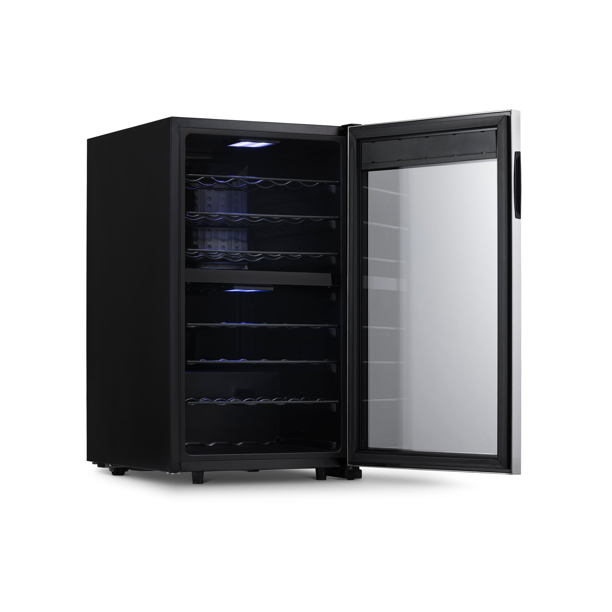 Newair Freestanding 43 Bottle Dual Zone Wine Fridge in Stainless Steel with Adjustable Racks NWC043SS00-Wine Fridges-The Wine Cooler Club