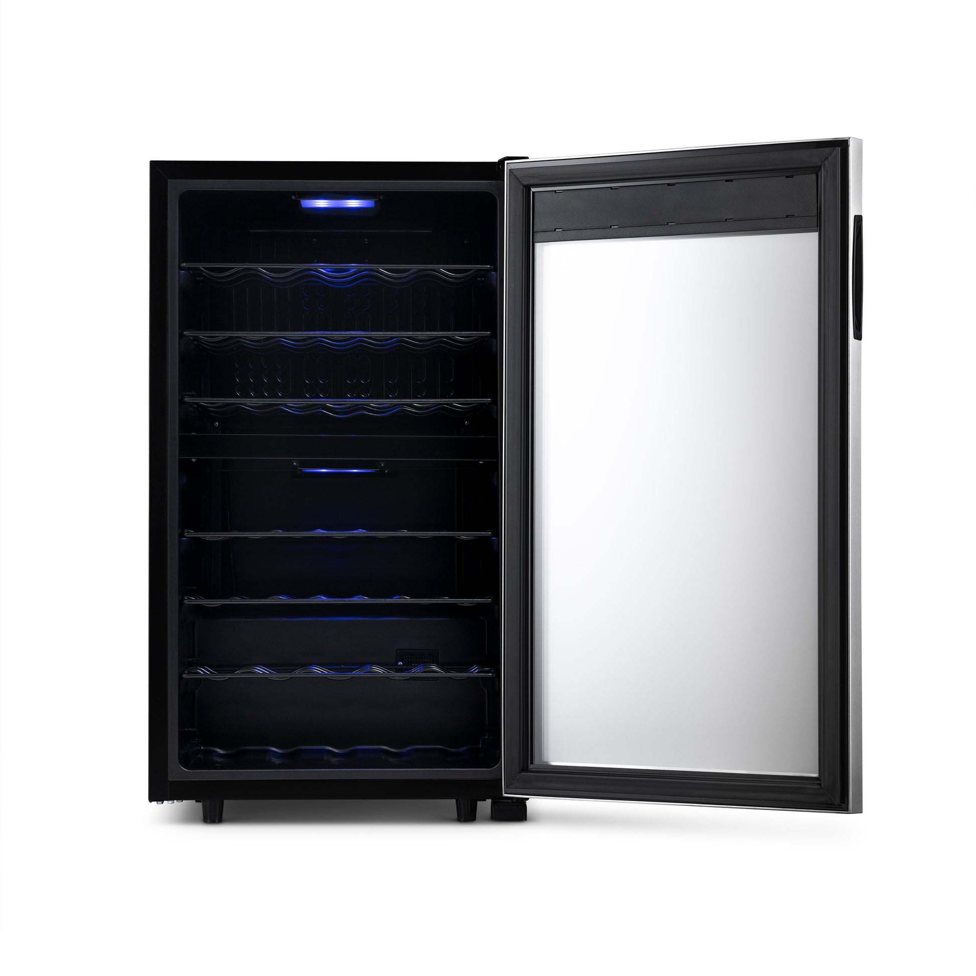 Newair Freestanding 43 Bottle Dual Zone Wine Fridge in Stainless Steel with Adjustable Racks NWC043SS00-Wine Fridges-The Wine Cooler Club