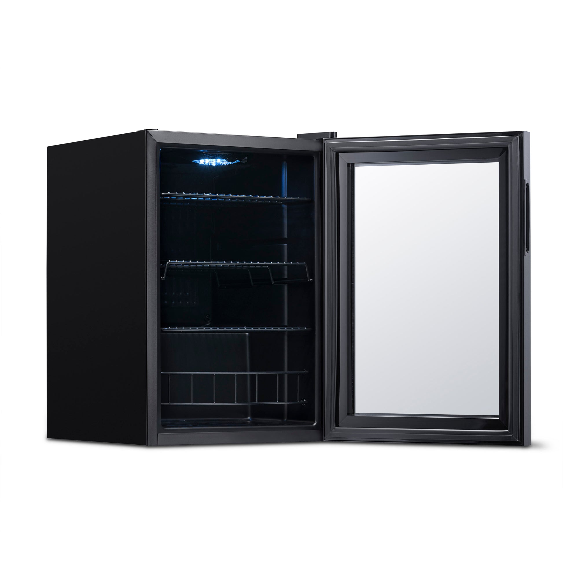 Newair 90 Can Freestanding Beverage Fridge in Onyx Black, with Adjustable Shelves and Lock AB-850B-Beverage Fridges-The Wine Cooler Club