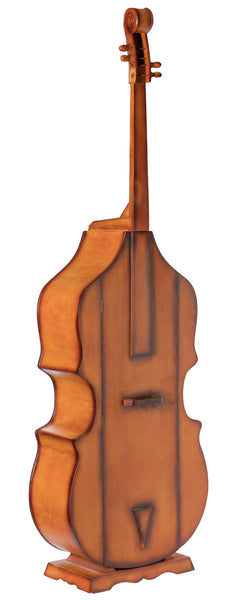 6.5 Feet Tall Violin, 3 Shelf Large Violin Shaped Cabinet With Door QI003769-Wine Bottle Holders-The Wine Cooler Club