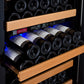 24" Wide Vite II Tru-Vino 99 Bottle Dual Zone Black Right Hinge Wine Refrigerator - AO YHWR99-2BR20-Wine Coolers-The Wine Cooler Club