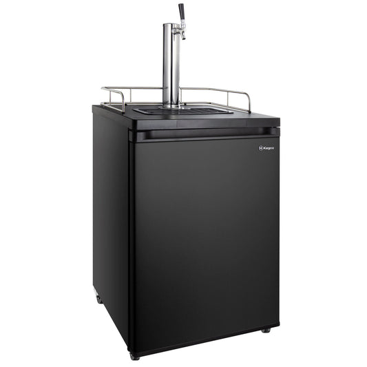 24" Wide Kombucha Single Tap Black Kegerator-Kegerators-The Wine Cooler Club