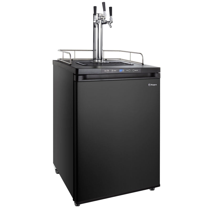 24" Wide Triple Tap Black Digital Kegerator-Kegerators-The Wine Cooler Club