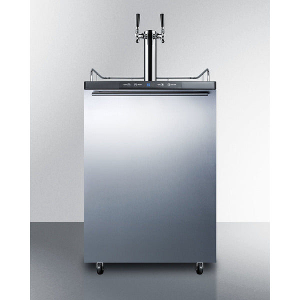 Summit 24 Wide Kegerator SBC635M7SSHHTWIN-Kegerators-The Wine Cooler Club