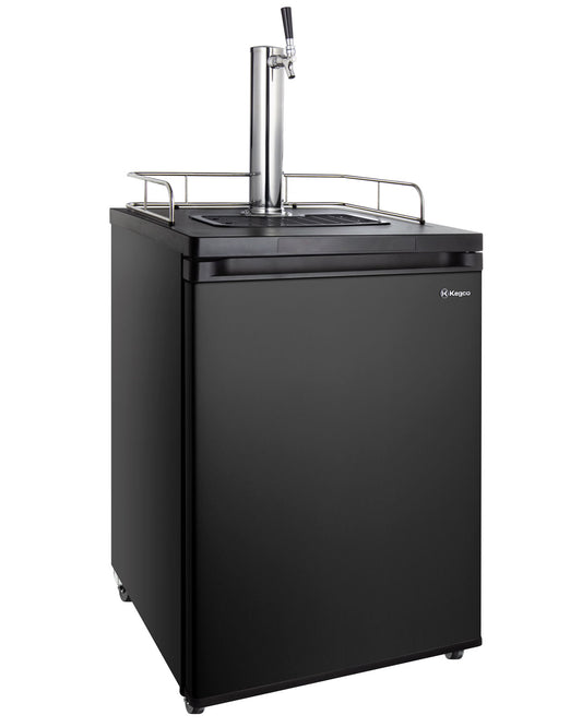 24" Wide Kombucha Single Tap Black Kegerator-Kegerators-The Wine Cooler Club