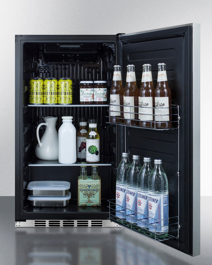 Summit Shallow Depth Built-In All-Refrigerator FF195H34-The Wine Cooler Club