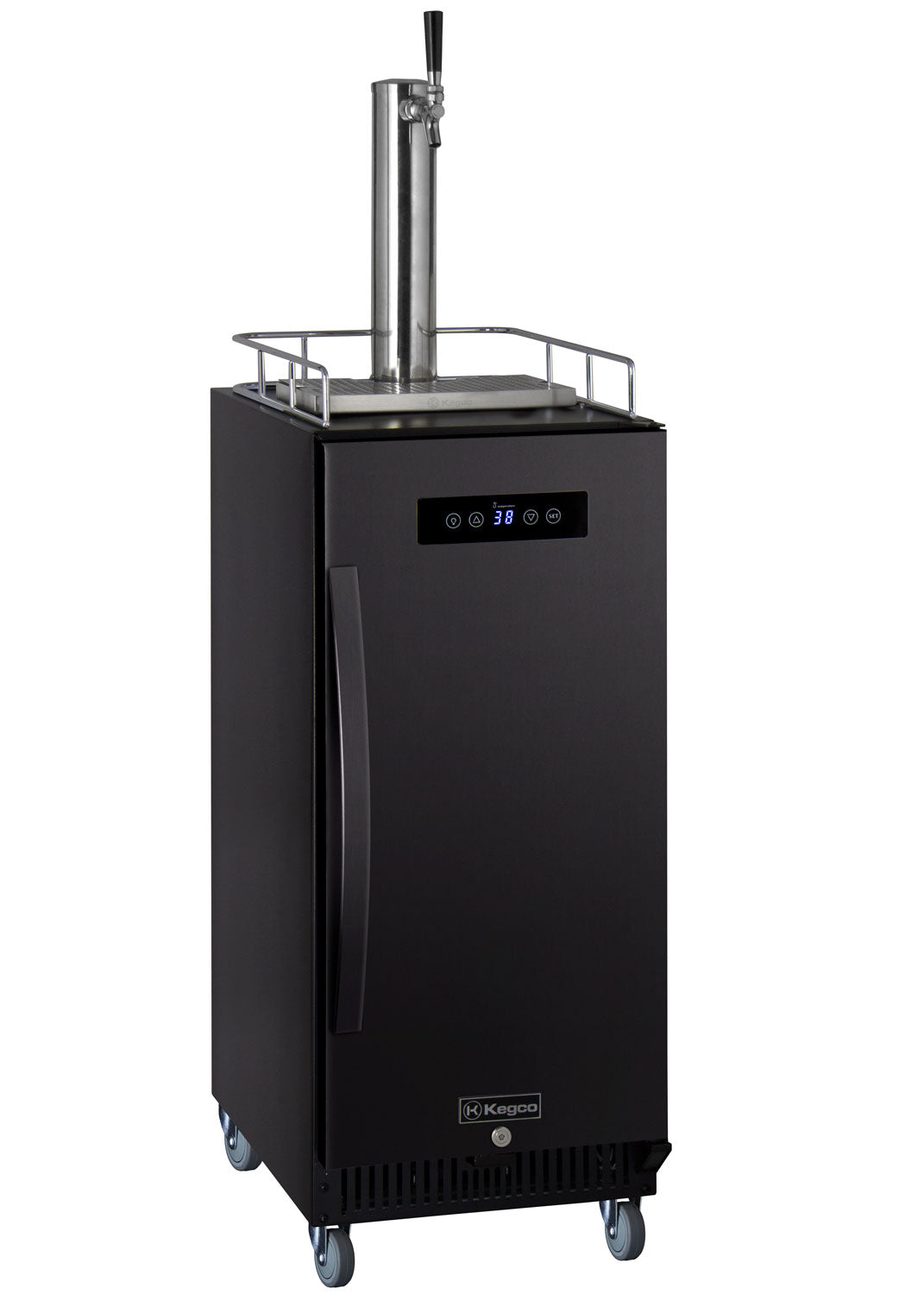 15" Wide Kombucha Single Tap Black Commercial Kegerator-Kegerators-The Wine Cooler Club