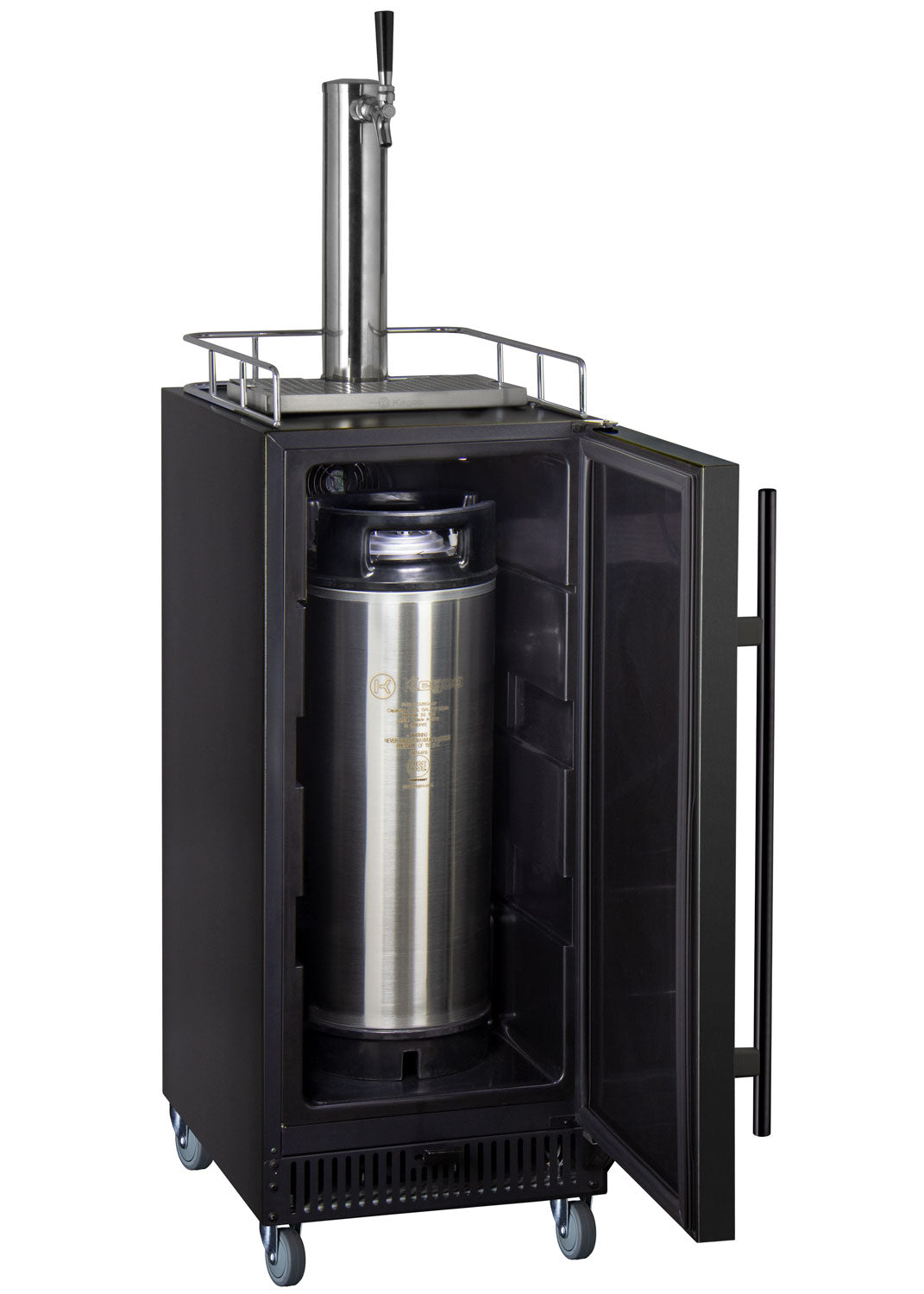 15" Wide Kombucha Single Tap Black Commercial Kegerator-Kegerators-The Wine Cooler Club