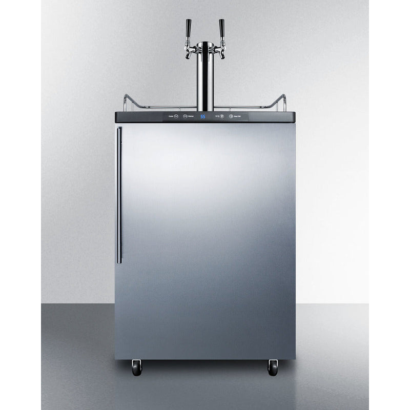 Summit 24" Wide Built-In Kegerator SBC635MBISSHVTWIN-Kegerators-The Wine Cooler Club