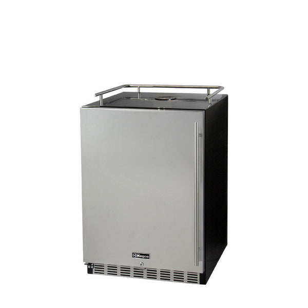 24 Wide Stainless Steel Commercial Built-In Left Hinge Kegerator - Cabinet Only-Kegerators-The Wine Cooler Club