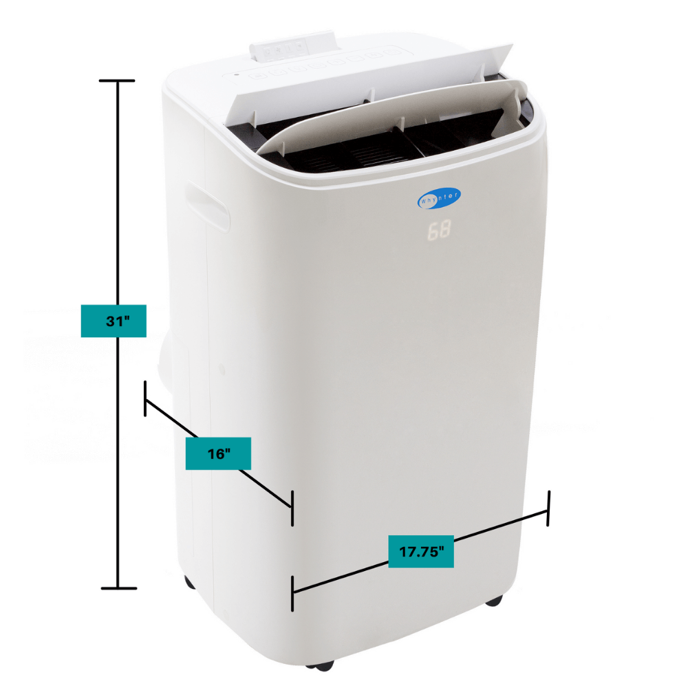 Whynter Portable Air Conditioner, White & Elite Dual Hose Portable Air  Conditioner, Dehumidifier, and Fan, up to 400 sq ft in Grey
