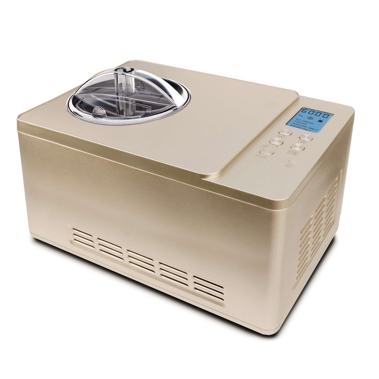 Whynter Ice Cream Makers Whynter ICM-220CGY 2 Quart Capacity Automatic Compressor Ice Cream Maker & Yogurt Function with Stainless Steel Bowl in Champagne Gold