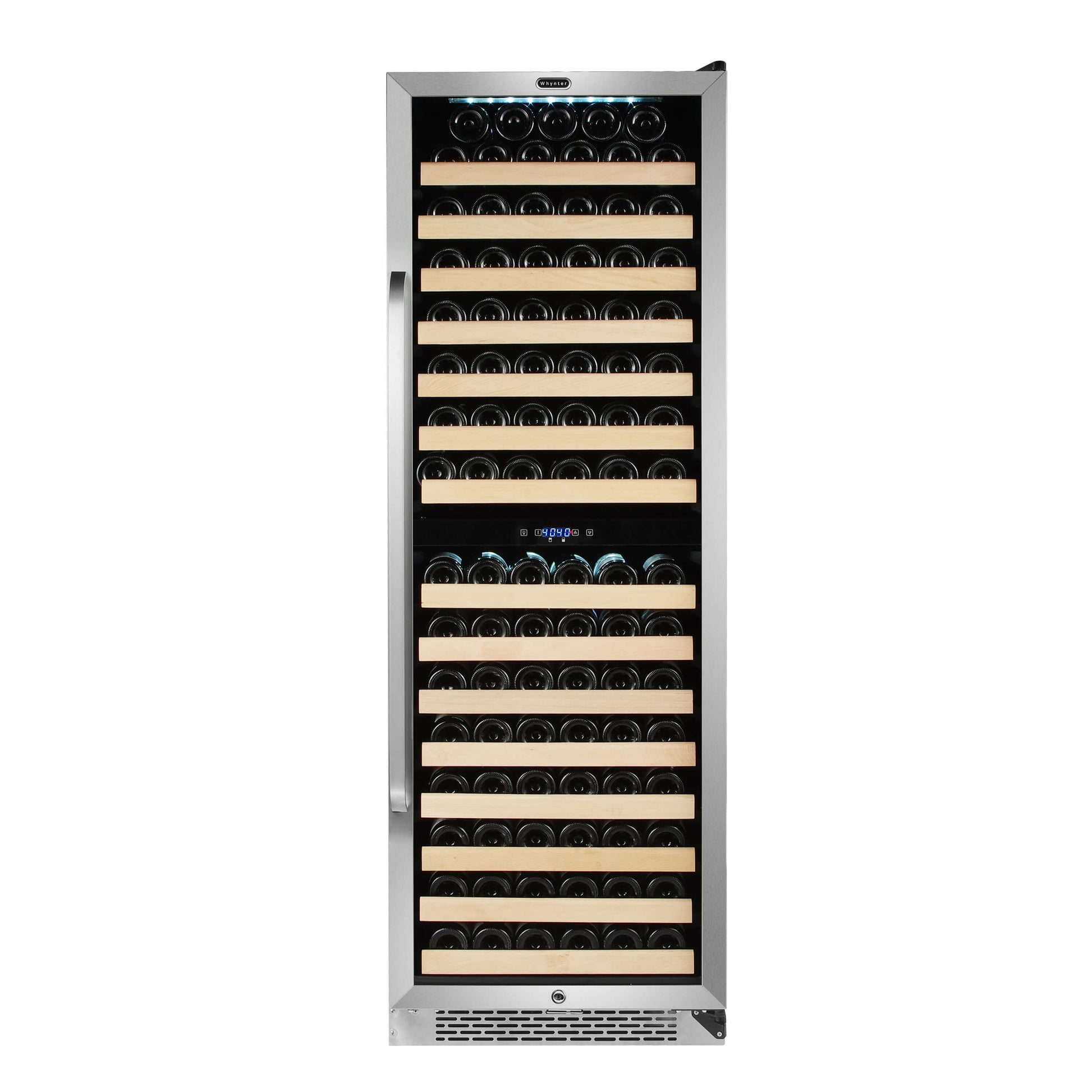 Whynter Wine Refrigerator Whynter BWR-1642DZ/BWR-1642DZa 164 Bottle Built-in Stainless Steel Dual Zone Compressor Wine Refrigerator with Display Rack and LED display