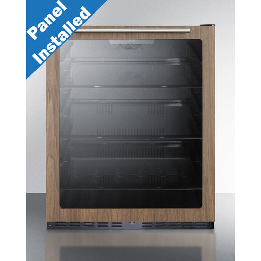 Summit 24" Wide Built-In Beverage Center With Wood Door Trim, ADA Compliant AL57GWP1-Beverage Centers-The Wine Cooler Club